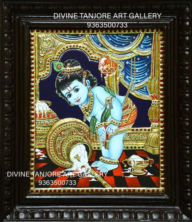 Butter Krishna screen 2 (Size-15 in x 13 in x 2 in)