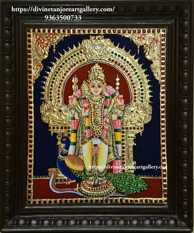 Murugan with Peacock (made to order) Size can be customized