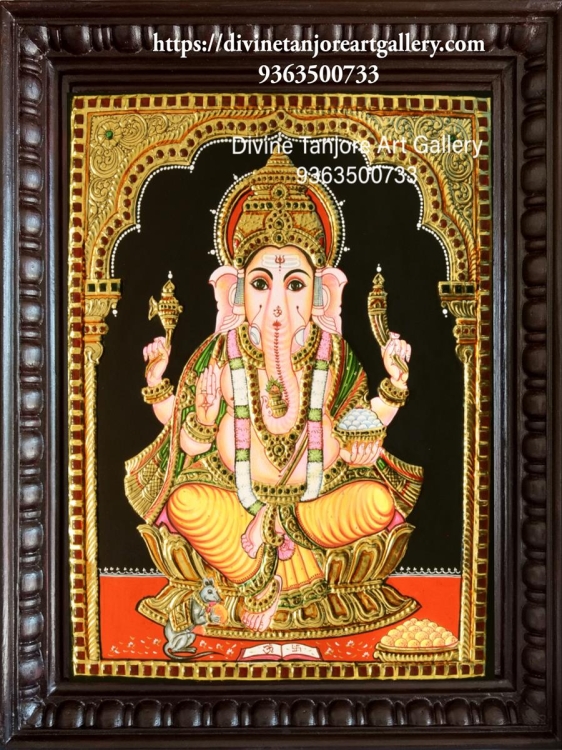 Ganesha gold lotus (made to order) Size can be customized