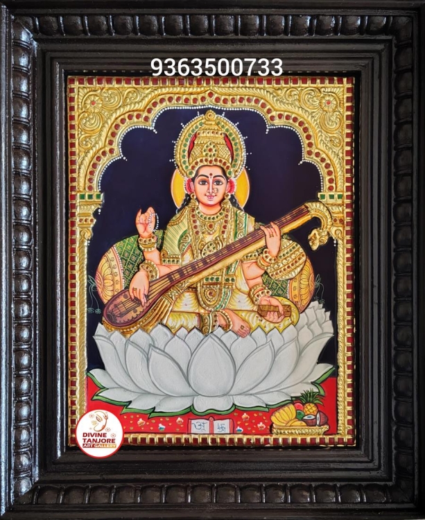Lotus Saraswathi (Size -15 in x 18 in x 2 in)
